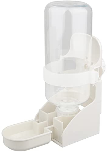 Diyife Distributeur Eau pour Petits Animaux, 500ml Grande Capacité Automatique Distributeur Eau Lapin Abreuvoir Suspendu, pour Hamster, Cochon d'Inde, Lapin, Rat, Chinchilla, Furet, Gerbille - Blanche