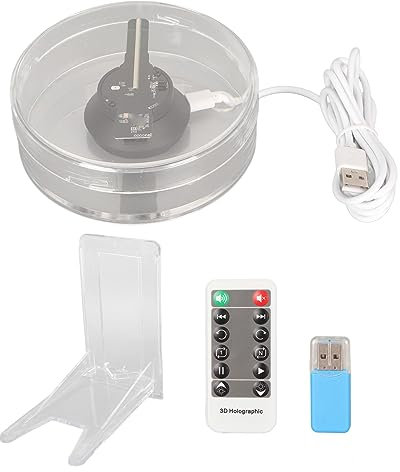 Ventilateur D'hologramme 3D, Projecteur de Ventilateur Holographique 48 LED WiFi APP Télécommande, Affichage Publicitaire de Projecteur D'hologramme 3D, Ventilateur D'hologramme