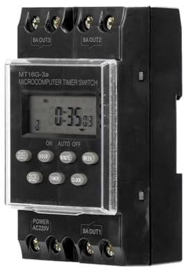 Interruttore orario elettronico programmabile AC 220V 25A da 1 Minuto a 168 Ore 3 canali Timer Automatico Digitale Montaggio su Guida DIN