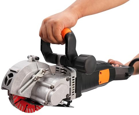 Scanalatrice a muro 4800 W, 5000 giri/min, massima profondità e larghezza 42 x 40 mm, macchina a taglio con 5 lame e pompa dell'acqua