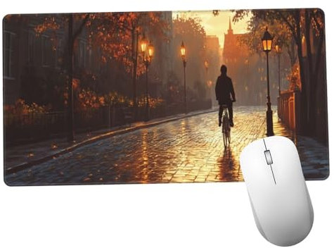 Rojo Alfombrilla Ratón 1400x600x3mm Alfombrilla Raton XXL con Base de Goma Antideslizante, Accesorios Gaming Bicicleta, Ordenador Gamer Regalos, Mouse Pad Gaming Mejora La Precisión Y La Velocida Y788