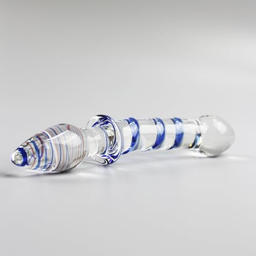 Glass Dildo - Crystal Glass Anal Plug Dildo Sex Toy for Couples