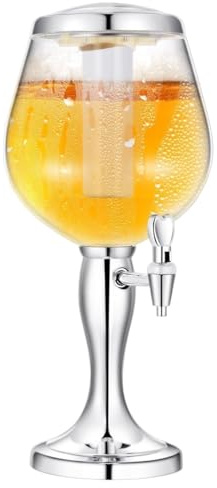 TOTIKI Dispensador De Cerveza Dispensador De Cerveza De 3 L con Tubo De Hielo Y Grifo. Dispensador Bebidas