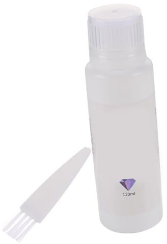 GARIOUANS Diamond Art Glue Sealing Liquid 120ml with Brush, Strong Adhesive for DIY Puzzle Crafting and Rhinestone Painting Kits, Protective Anti-Shedding Sealant for Mosaic Art Supplies