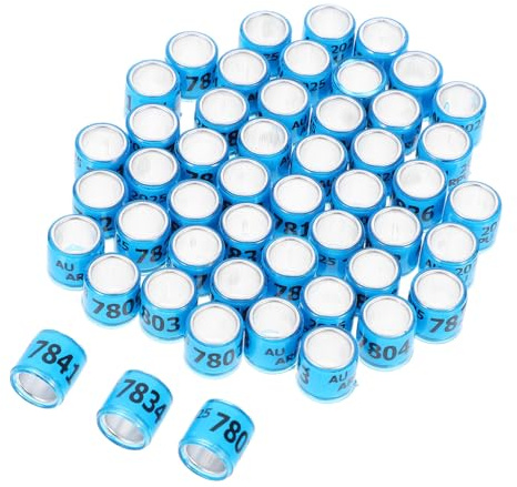 SUPVOX 50pcs Pigeon Identification Rings Leg Bands for Poultry Homing Pigeon Identification Rings Foot Band