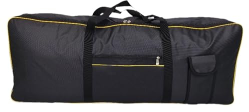 MotiveTech Bolsa para Teclado de 61 Teclas, Portátil, de Tela Oxford, Acolchada, Impermeable, con Asa, Bolsillos Exteriores para Accesorios de Audio, Partituras