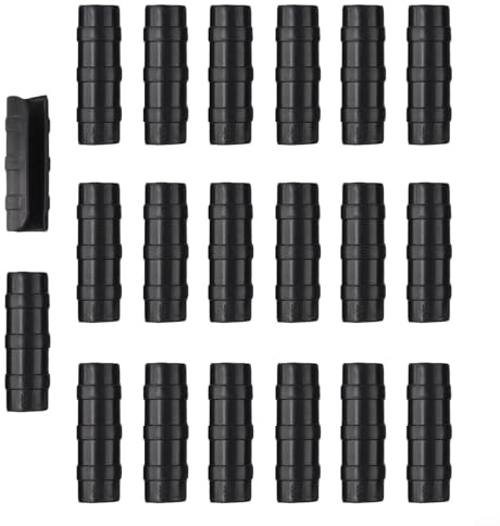 Confezione da 20 clip nere per tubi di diametro 19-33 mm, morsetti in plastica resistente, compatibili con pellicola per serra e rete di copertura a file (25 mm)