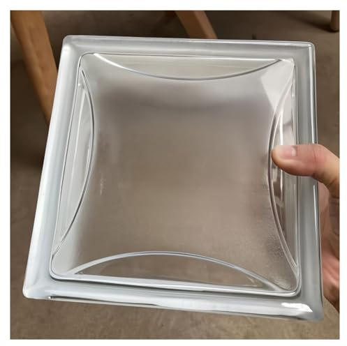 LJISEHG Square Transparent Hollow Glass Bricks for Decorative Wall Partitions - Ideal for Room Dividers and Architectural Decoration(Clear-i)