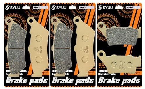 S SYUU Motocicleta fibra de cobre delantero y trasero Pastillas de freno Compatible con BMW G 650 GS F 650 GS 2007 2008 2009 2010 2011 2012 F 650 ST F 650 CS FA209F FA213R