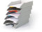 Durable Briefablage A4 (Varicolor Mix) Ablagesystem mit 5 Fächern, weiß mit farbigen Griffzonen, 770427