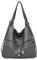 NOTAG Handtasche Damen Multi Tasche PU Leder Hobo Schultertasche 3 in 1 Multifunktionale Rucksack (Grau-Neu)