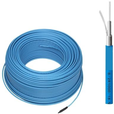 SHYISY Câble Chauffant à conducteur Unique 1400W 75M, for système de Protection Contre Le dégivrage du Toit et des gouttières à économie d'énergie, HC1/18-1400