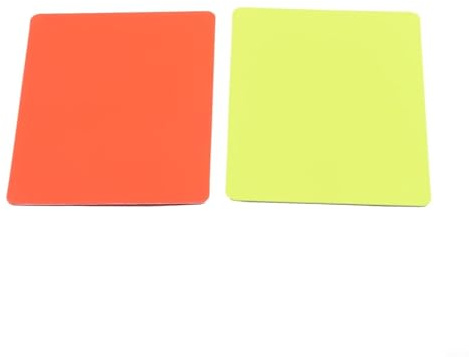 Yhenlovtt Lot de cartes d'arbitre de football professionnel rouge et jaune – Matériau PVC 11 x 8 cm Poids plume Outil officiel de match pour matchs de football