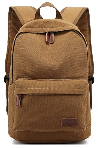 kayond Casual Style Lightweight canvas Laptop Bag/Business backpacks/School Backpack/Travel Backpack (Brown)