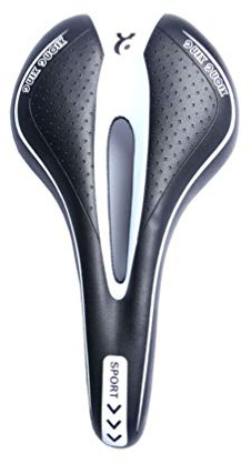 BESPORTBLE Selle De Vélo Pratique Et Absorbante Blanche Confortable pour VTT Et Vélo De Route