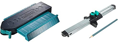 Wolfcraft 6949000Medidor de contornos + 6952000Ajustador de laminado para una medición exacta de la última tabla