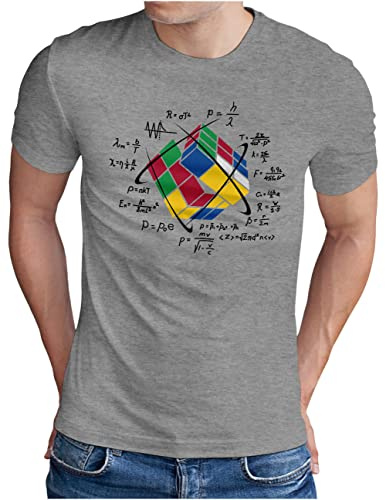 OM3® Kub pussel Magic Cube T-shirt | Män | Lösning Nerd Game Retro Vintage | S – 5XL