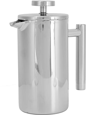 Eujgoov Secura Café de Prensa Francesa,Cafetera de Prensa Francesa,Olla de Prensa Francesa,Cafetera de Prensa Francesa,Prensa de café con Aislamiento de Doble Capa de Acero Inoxidable