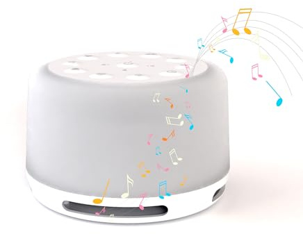 MyBaby by HoMedics Soundsleep Aura-Portable White Noise Machine, Young Kids and Baby Sleep Aid, 14 Natural Noise & 7 Calming Meditation Sound Options - Night Light with 7 Colour Options, Rechargeable