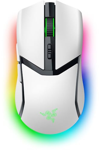 Razer Cobra Pro Wireless Gaming Mouse: 10 Customizable Controls - Chroma RGB Lighting - 30K Optical Sensor - Gen-3 Optical Switches - 2.4GHz, Bluetooth & USB Type C - Up to 170 Hr Battery - White