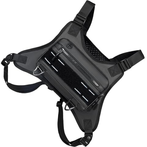 kesurpae Versatile and Practical West Slope Chest Pack for Hikers Polyester Running Vest for Men Chest Pack for Men Chest Bag