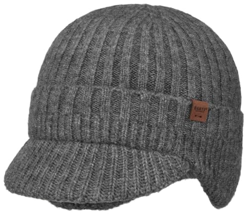 Barts Duncin Beanie Barn/Damer/Herrar - vintermössa med uppvik, skärm, läderband Vinter höst-vinter - One Size antracit