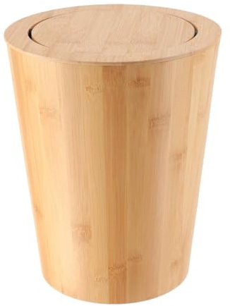 Tendance - Cestino per rifiuti in bambù con Coperchio Ribaltabile 4,5l - bambù