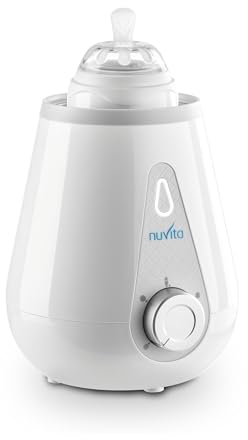 Nuvita 1165 Chauffe-Biberon Voiture & Maison – 4 en 1 Plus Protection Surchauffe – Idéal pour Lait et Petits Pots – Utra Rapide 2,50min - Décongélation Lente – Réchauffe Progressive – Marque EU