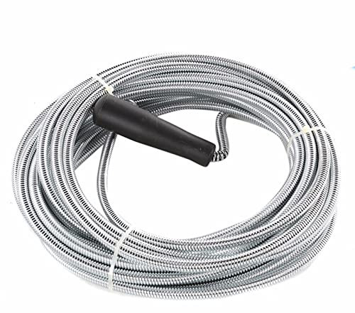 Drain Unblocker Wire 5m Kitchen Sink Unblocker Flexible Drain Cleaner Plumbing Snake Heavy Duty Waste Pipe Opener Hair Removal Drain Auger Dirt Cleaning Tool