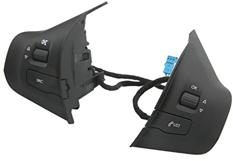 Volante Interno Automobilistico Swith Pulsante di Controllo 98084115Zd Sostituzione Nera Multifunzione per 208