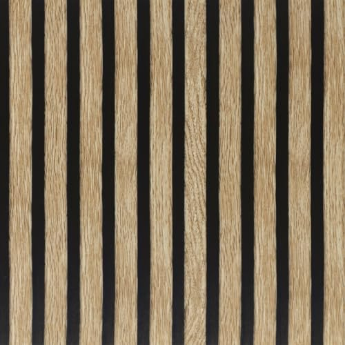 Arthome Vinilo Adhesivo Muebles Madera Efecto,Autoadhesivo Papel Pintado,Removible Contacto Papel Decorativo para Encimeras,Muebles,Revestimiento de Paredes,Marrón Oscuro Rayures,44cmx10m