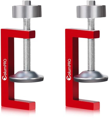 ColumPRO 2PCS Small C-Clamps 2 Inch, C Clamp for Woodworking, Welding and Construction, Features a 8mm Nob for Fastening with Electric Drill, Couch Clamps for Sectionals