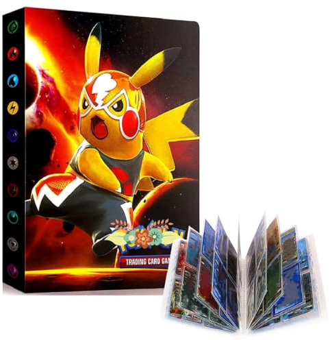 Card Binder for Pokemon, 4-Pocket Card Holder Album 30 Pages Holds 240 Cards, Trading Card Binder
