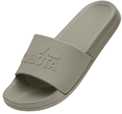 Kubota badtofflor herr och dam för bastu – strand och badskor – badtofflor för dusch – halkfria badtofflor – vattentäta badsandaler, Beige, 42 EU