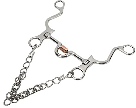 Yctze Broca Pelham Articulada Broca Pelham Fuerte Mano de Obra Fina de Acero Inoxidable de con Boca Articulada Ecuestre para Montar - Deportes y Aire Libre/Deportes//Ecuestres/Tack/bits (130MM)