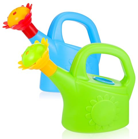 Toyvian Kids Watering Cans: Plastic Chicken Watering Can Kids Garden Kettles for Summer Bath Pool Beach Sand Toys, 2 Pack