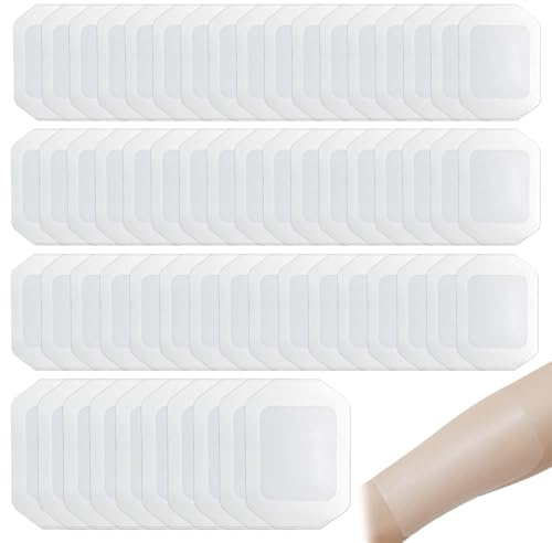 60 Pcs Pansement Transparent Film Pansement Waterproof Piscine Convient pour La Fixation Des Plaies Et Des Perfusions Intraveineuses Ainsi Que pour La Protection Des Tatouages 6x7cm 10x12cm