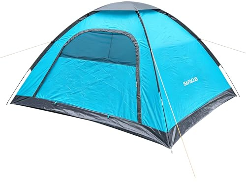 4 Man Camping Tent - 3 to 4 Person Dome Tent Lightweight, Waterproof Family tent, Compact, Quick Setup. Outdoors, Backpacking