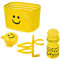 Ventura Unisex – Babys Smile Zubehörset für Kinderfahrrad, Korb, Glocke, Trinkflasche, gelb