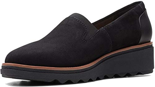 Clarks Femme Sharon Dolly Mocassin, Noir, 38.5 EU Large