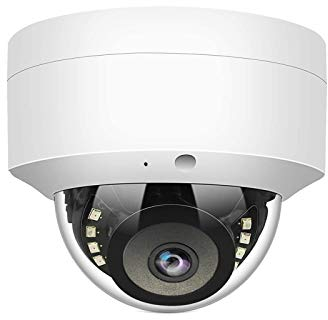 WiTi Telecamera IP POE da 5MP, Telecamera dome di sorveglianza di sicurezza con microfono audio, Obiettivo grandangolare da 2.8 mm Rilevazione del movimento, Metallo solido IP66(NO PTZ)