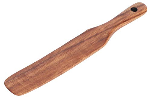 spatule bois,Spatules en bois,spatule cuisine, spatule en bois,spatule,spatule cuisine bois,spatule bois raclette,spatule en bois de teck naturel à long manche pour mélanger, remuer la salade, 25,5cm