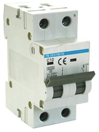 Interruttore magnetotermico 1P+N 40A 6KA classe C, protezione da sovraccarico e corto circuito, ideale per impianti elettrici sicuri.