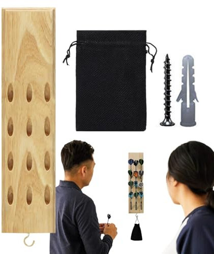 Dart Storage Display Rack, Dart Display Rack Väggmonterad, Dart Holder For 12 Tip Darts, Wall Mounted Dart Holder, Dart Storage For Wall, Dart Rack With Bag and Screw, Dart Tip Storage Rack