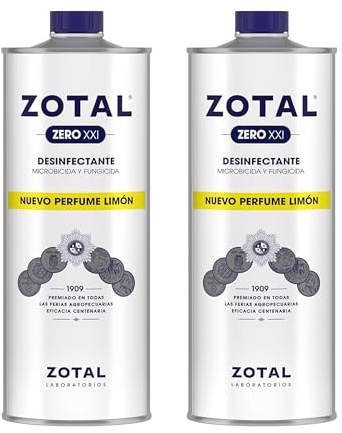ZOTAL ZERO - Desinfectante Microbicida Limón | Limpieza Profunda | Uso Profesional y Doméstico | Aroma Fresco (2 Unidades - 2 Litros Total)