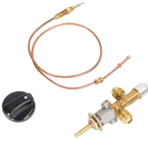 Cpolebev Gas Fireplace Fire Pit Flame Failure Control Valve Kit Fire Pit Thermocouple Replace Control Valve Fireplace Parts