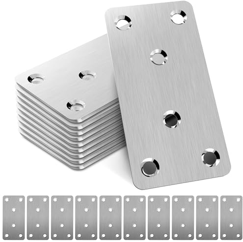 10 Stück Flachverbinder ,80 × 40 × 1.75mm Flachverbinder Edelstahl