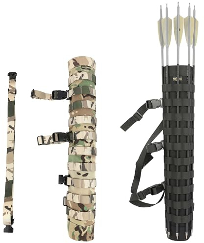 Poearcus Archery Tactical Arrow Bag Waterproof Arrow Quiver Carry Either on One's Back or Across the Body Arrow Pouch for Hunting and Target Shooting (Camouflage)
