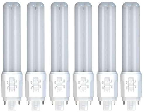 MINAMEI 9W PL26 LED 2-Pin G24d/GX24d Base 360° Omni Directional Light CCT 2700K, 3000K, 3500K, and 4000K 120-277V or Magnetic Ballast Compatible (Box of 6 Lamps)