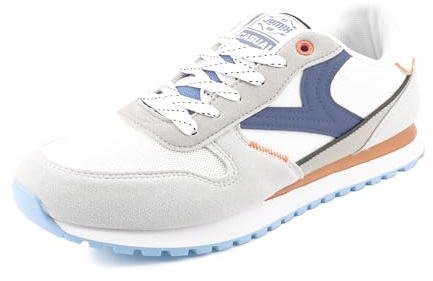 JOMIX Sneakers Uomo Scarpe Sportive Retro Running per Camminata Corsa Lavoro Scarpe Casual Traspiranti Leggere in Mesh MOS260468, Grigio, 44 EU